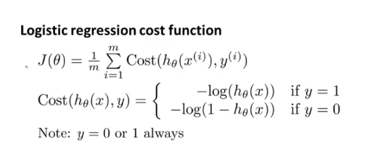 7 逻辑回归-代价函数
